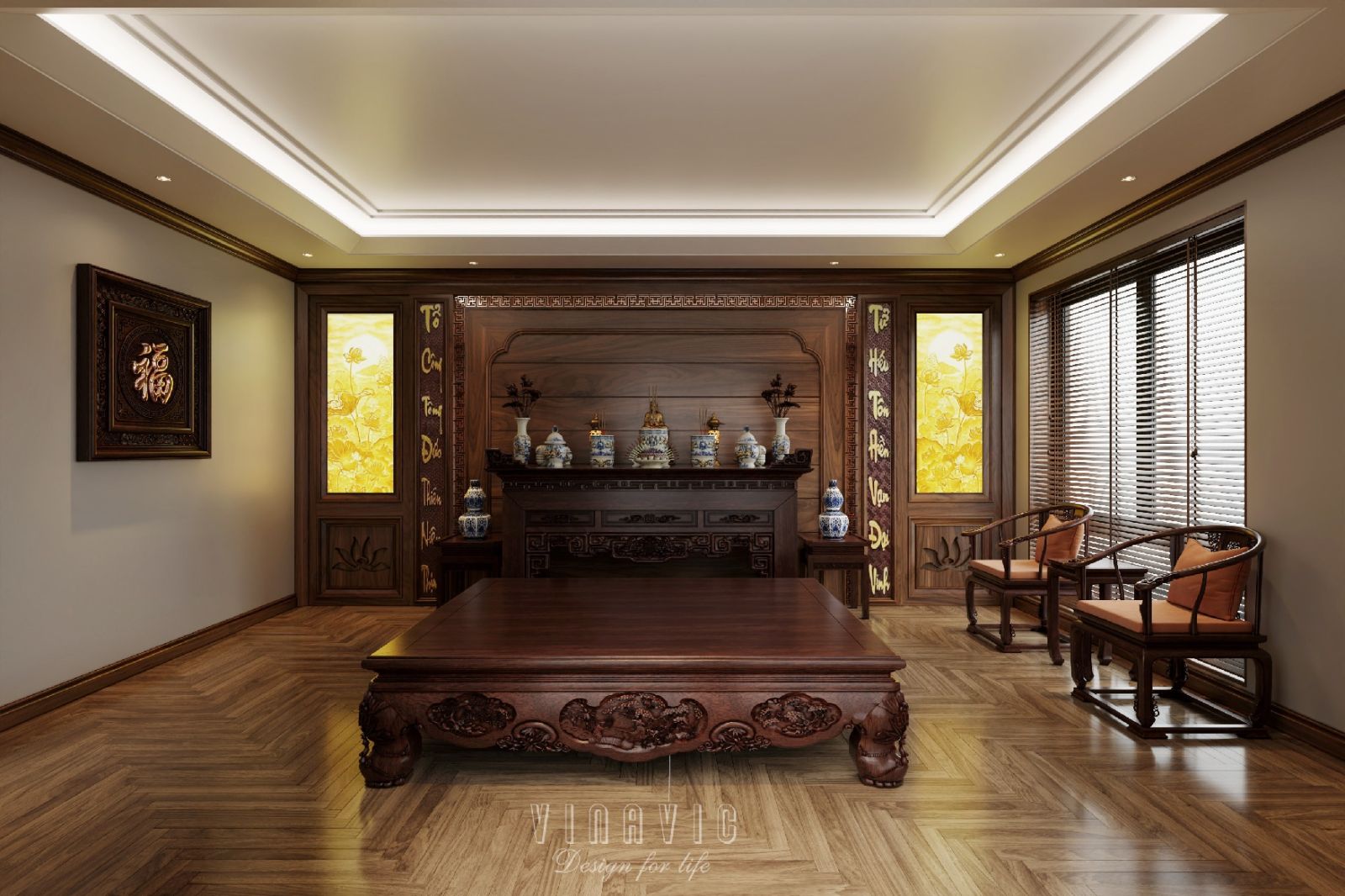 Mẫu thiết kế nội thất biệt thự hiện đại siêu sang 4 tầng 22x17m NT2334