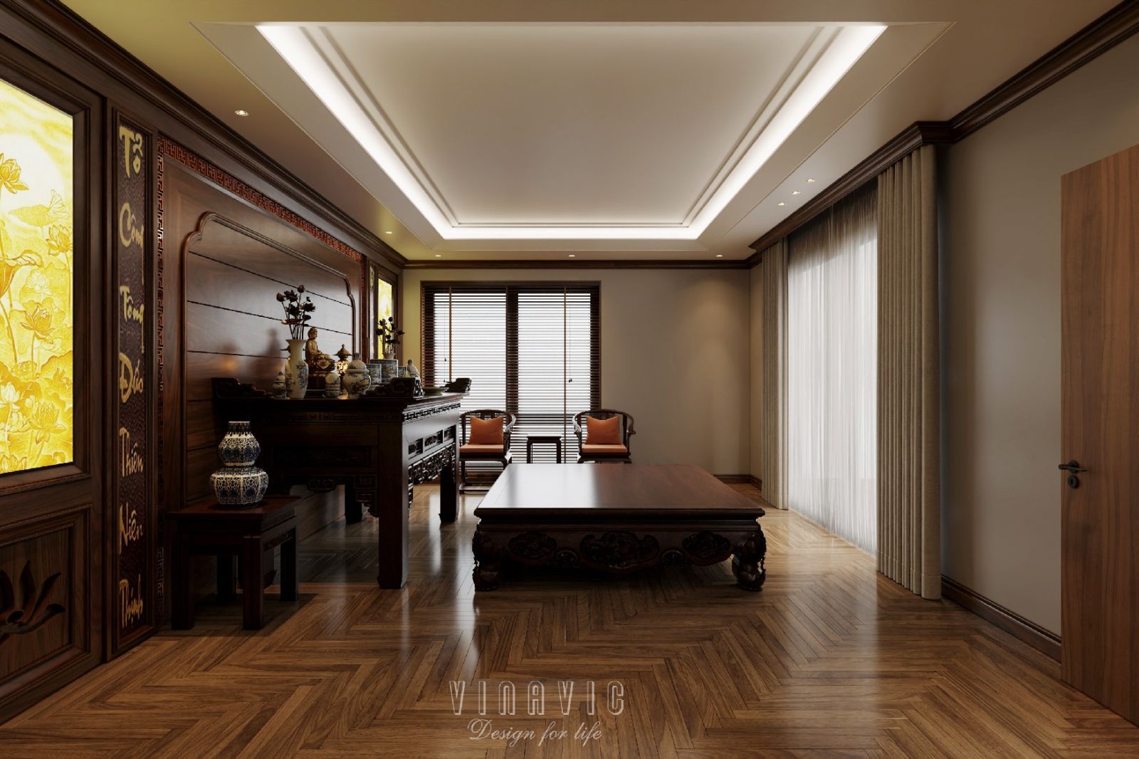 Mẫu thiết kế nội thất biệt thự hiện đại siêu sang 4 tầng 22x17m NT2334