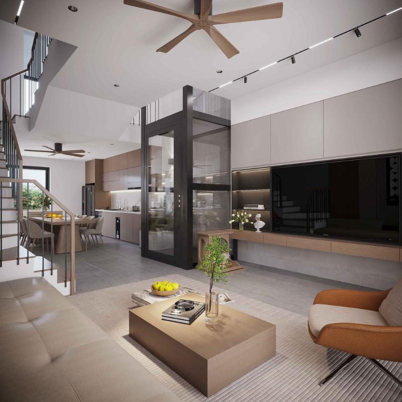 Tổng dự toán tham khảo năm 2025 khi xây nhà có thang máy