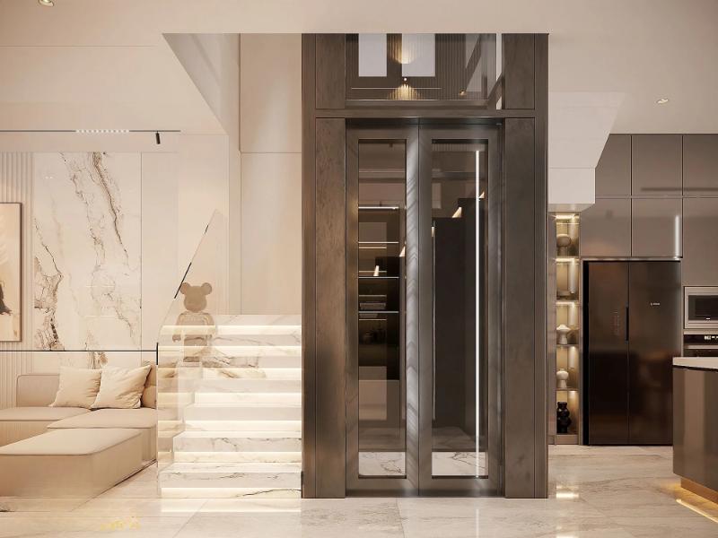 Những lưu ý khi bố trí nhà vừa thang máy và thang bộ