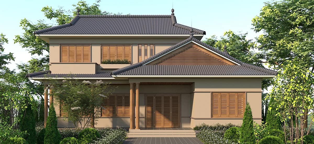 Nhà phong cách Nhật 2 tầng thanh lịch