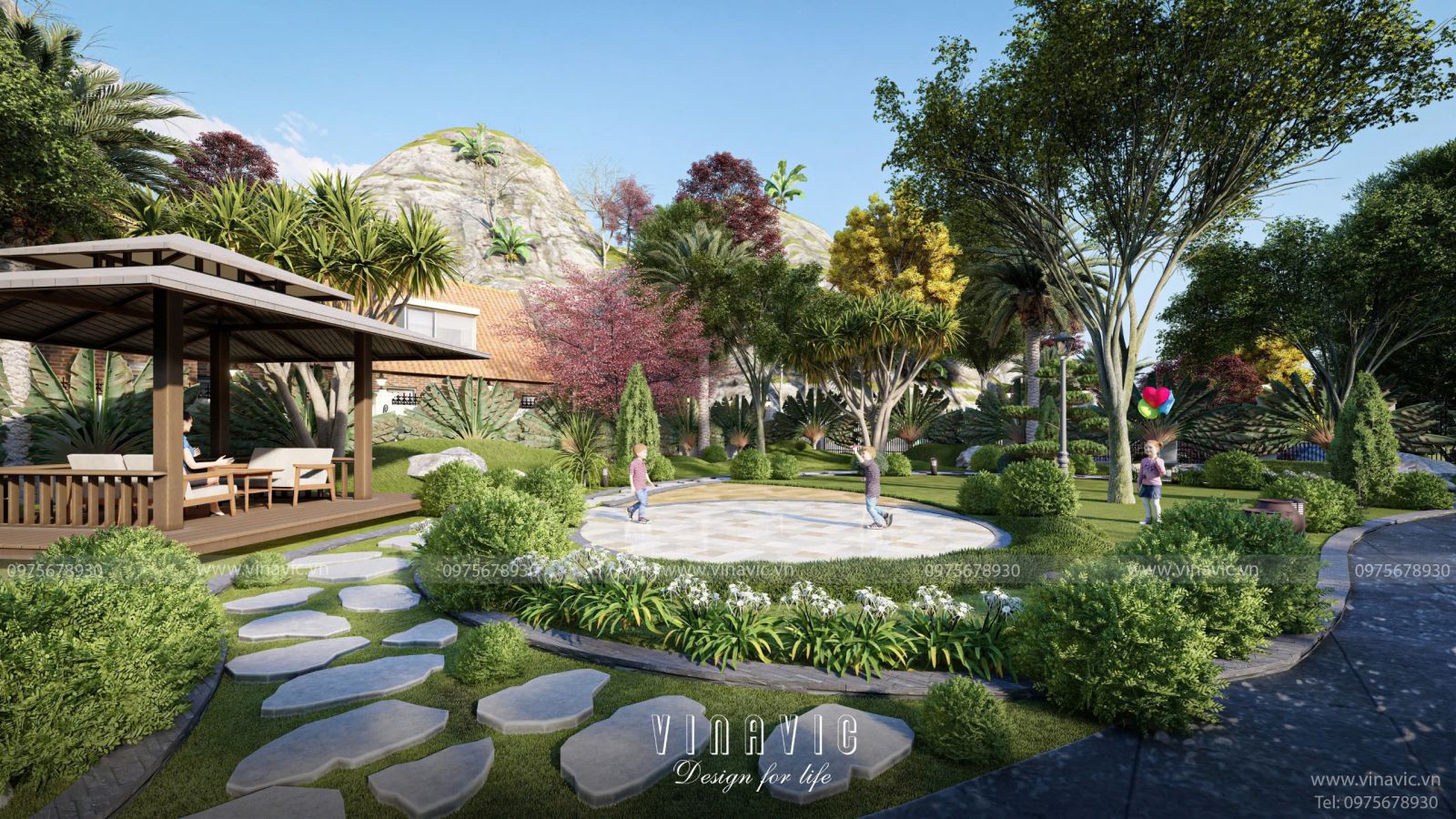 Góc thư giãn lý tưởng với tiểu cảnh sân vườn nhỏ xinh