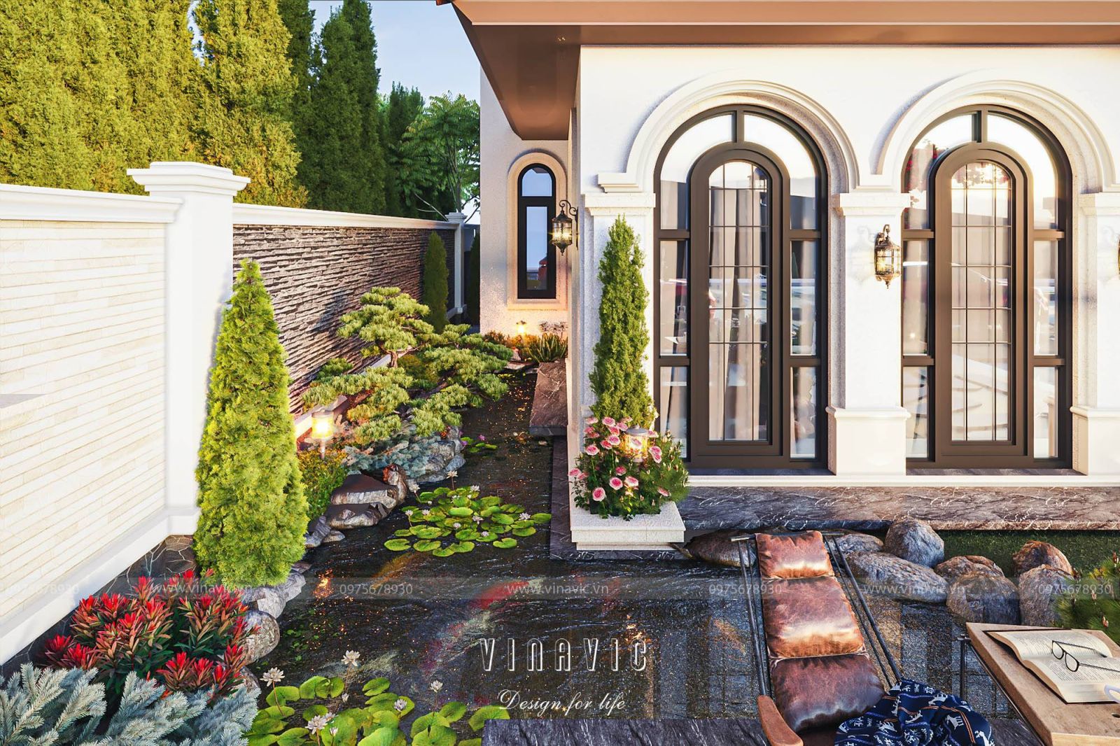 Xác định vị trí muốn trồng và cải tạo sân vườn để tạo ra một không gian cây cảnh thoải mái và hài hòa.