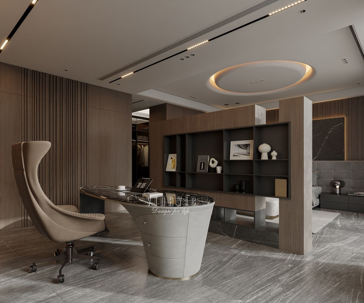 Nội thất biệt thự cao cấp biệt thự nghỉ dưỡng với không gian làm việc riêng tư đầy ấn tượng