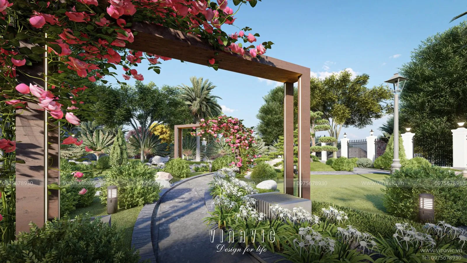 Vườn hoa trước nhà – điểm nhấn kiến trúc đầy sức sống