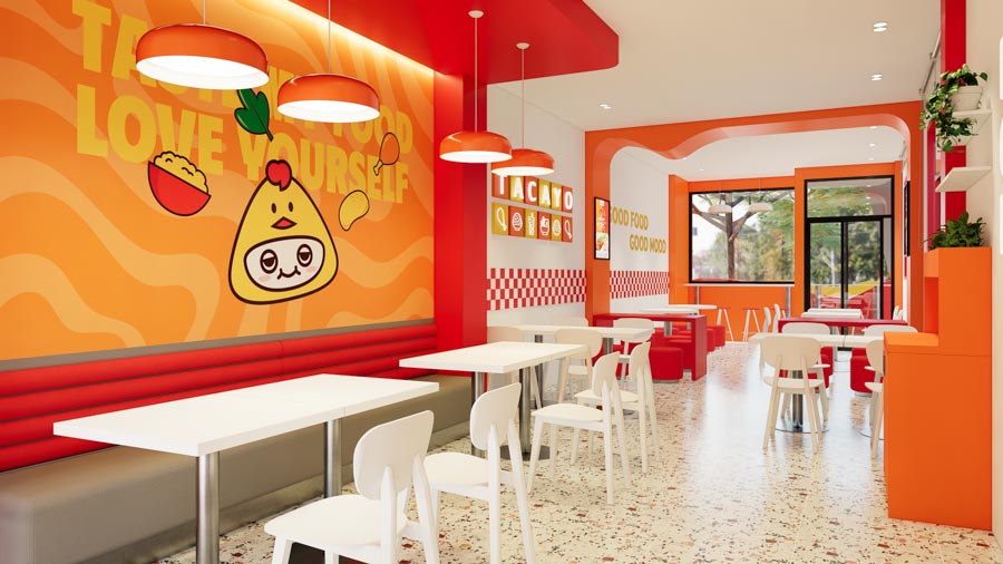 Với mô hình bình dân, mục tiêu là tạo ra không gian thoải mái, gần gũi 