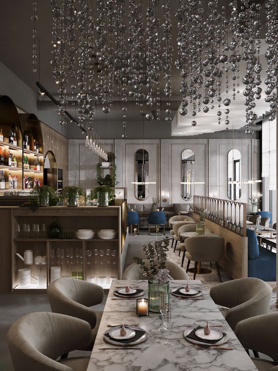 Từ màu sắc, ánh sáng, chất liệu đến cách sắp xếp nội thất nhà hàng cần hài hòa