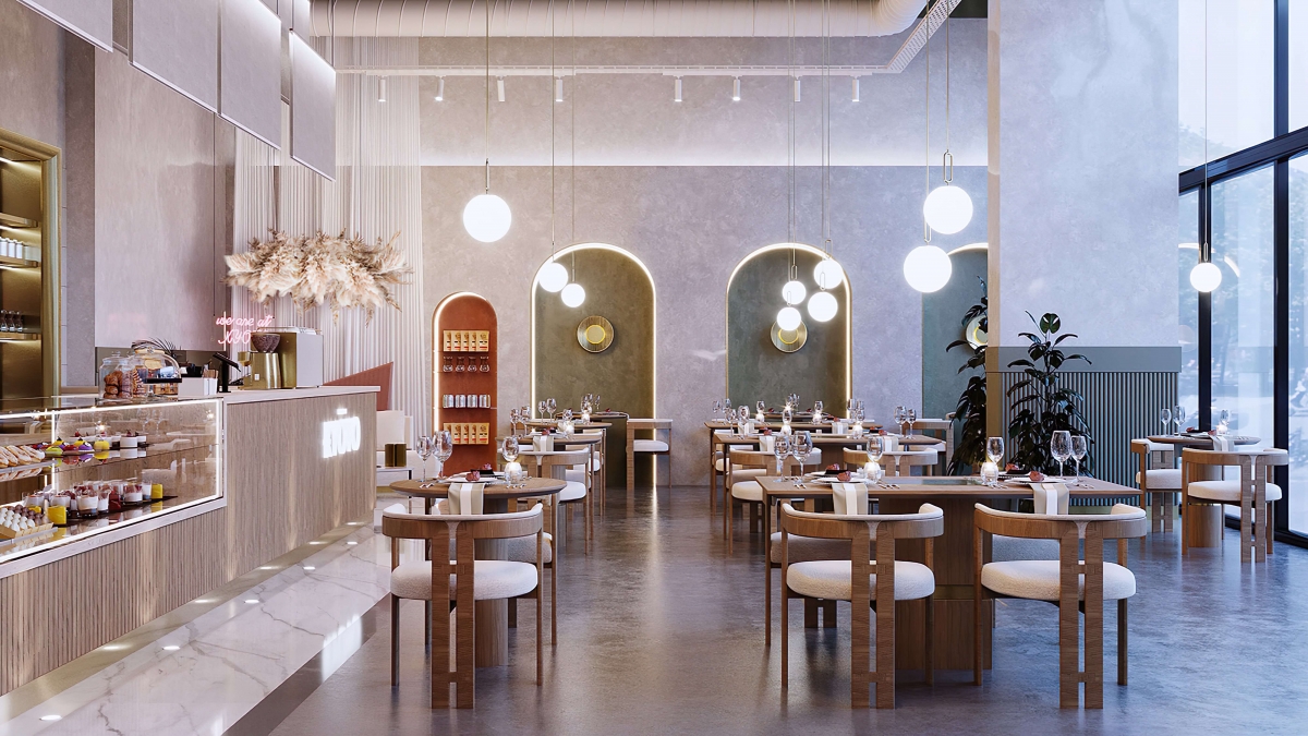 Thiết kế nội thất nhà hàng chuẩn phong cách