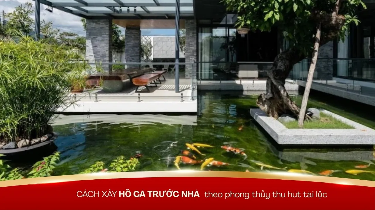 Cách xây hồ cá trước nhà theo phong thủy thu hút tài lộc
