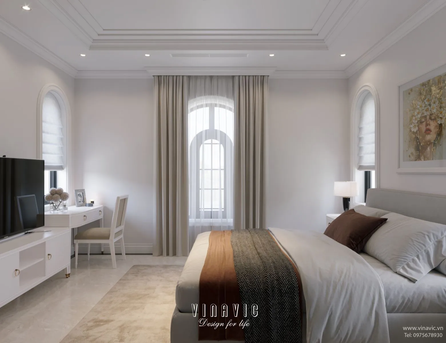 Thiết kế nội thất chung cư 105m² cho vợ chồng trẻ