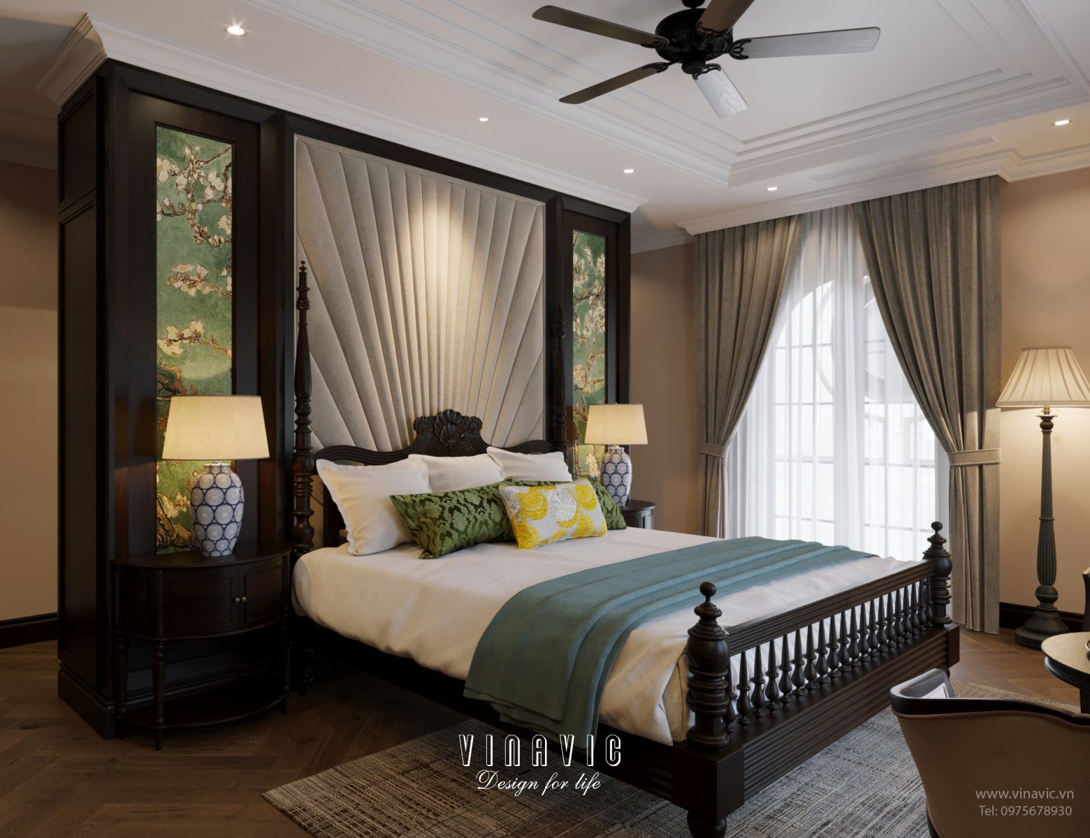 Thiết kế nội thất địa trung hải biệt thự 3 tầng 16x10m NT2334