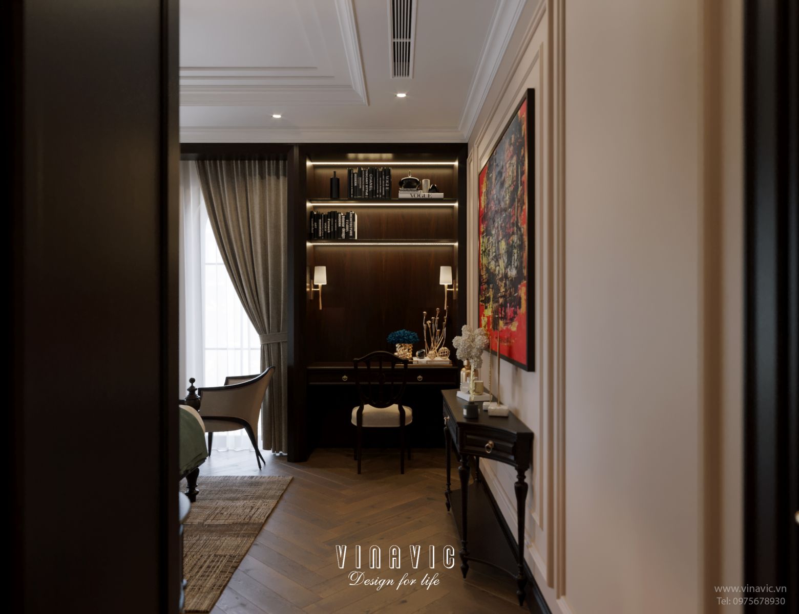 Thiết kế nội thất địa trung hải biệt thự 3 tầng 16x10m NT2334