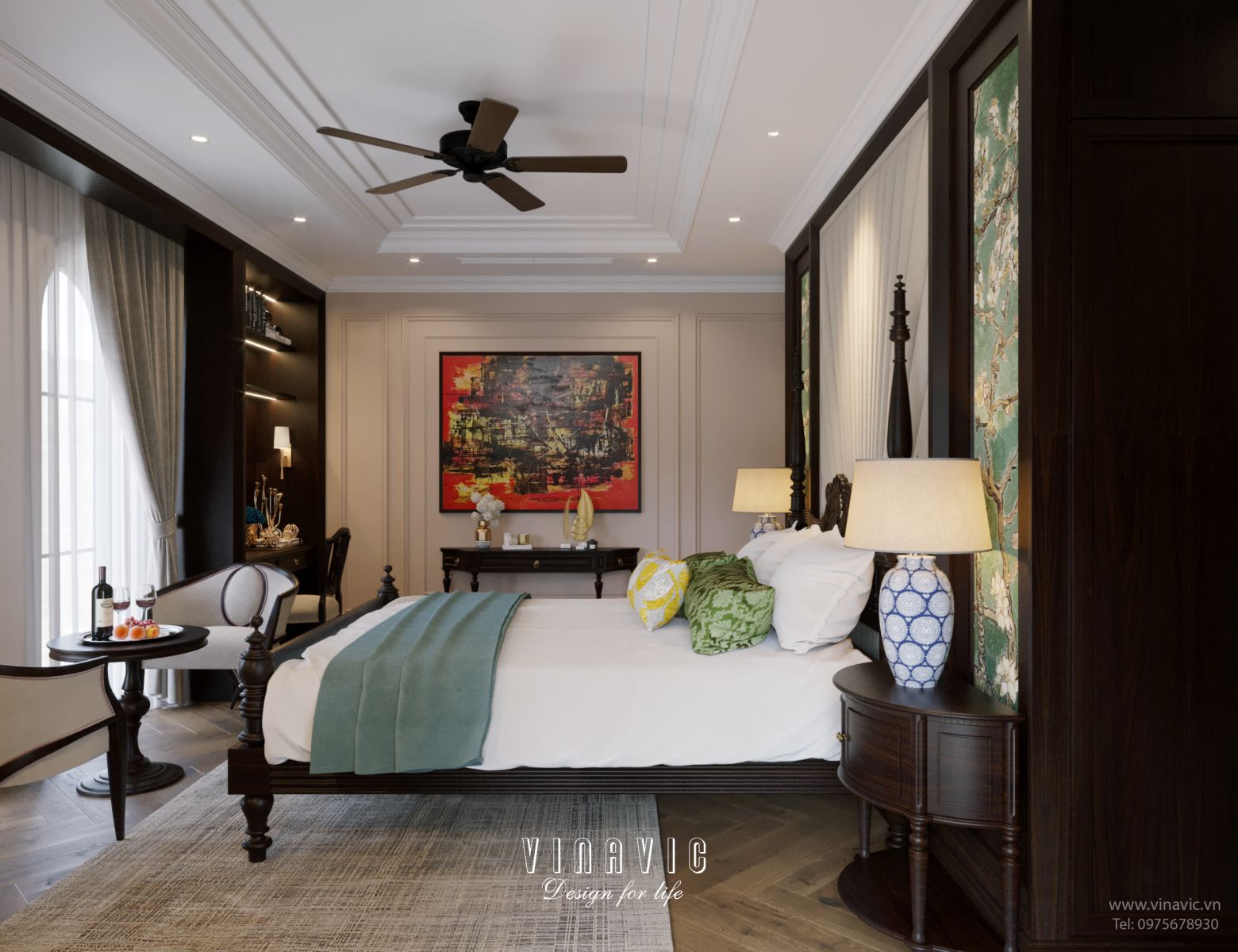 Thiết kế nội thất địa trung hải biệt thự 3 tầng 16x10m NT2334