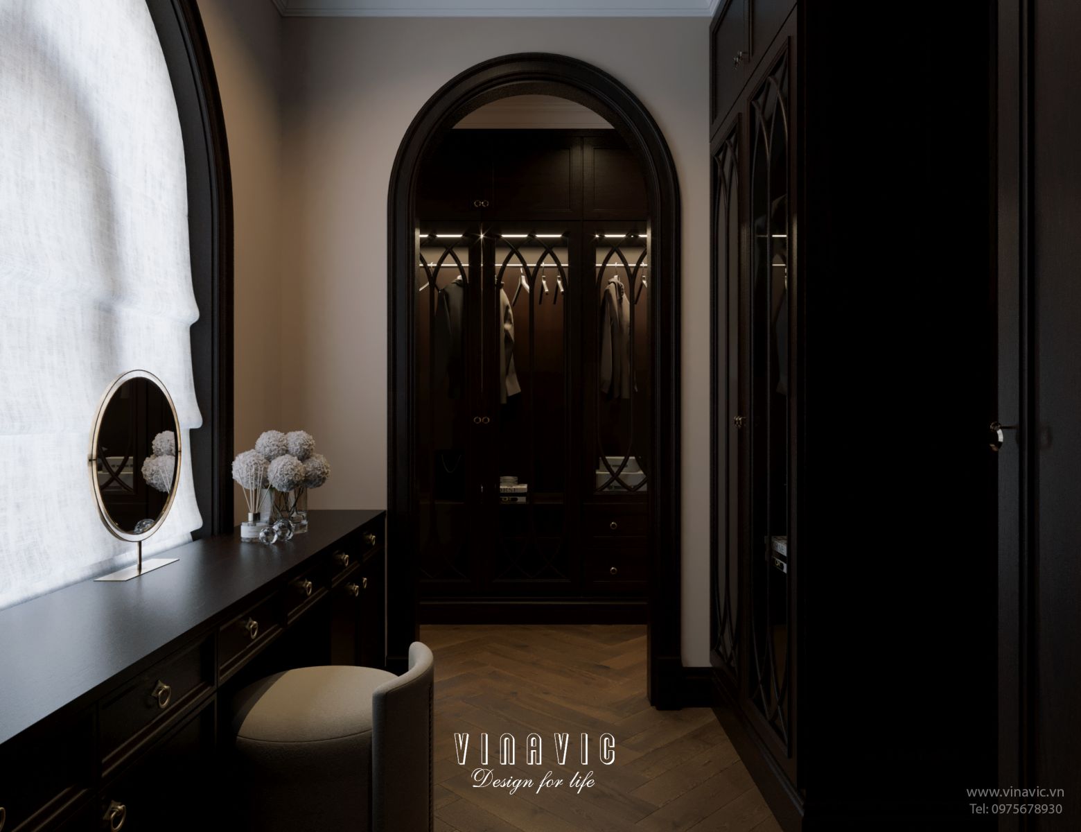 Thiết kế nội thất địa trung hải biệt thự 3 tầng 16x10m NT2334