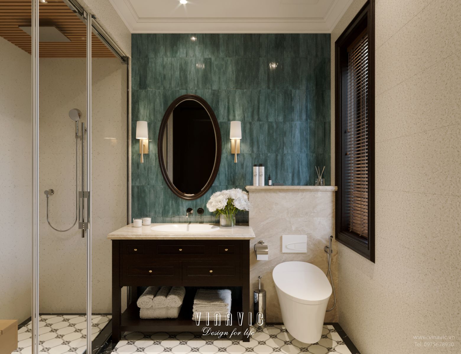 Thiết kế nội thất địa trung hải biệt thự 3 tầng 16x10m NT2334