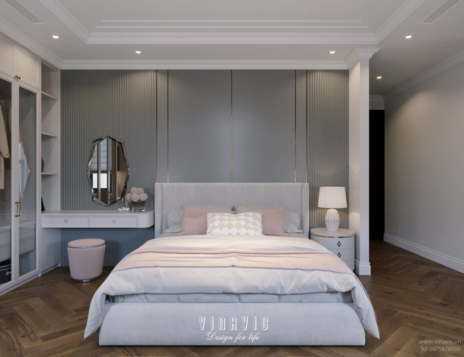 Thiết kế nội thất địa trung hải biệt thự 3 tầng 16x10m NT2334