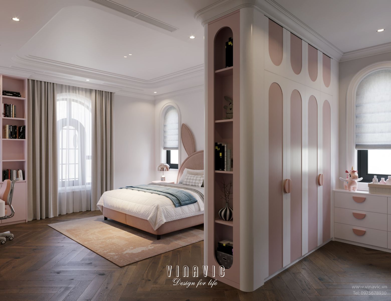 Thiết kế nội thất địa trung hải biệt thự 3 tầng 16x10m NT2334