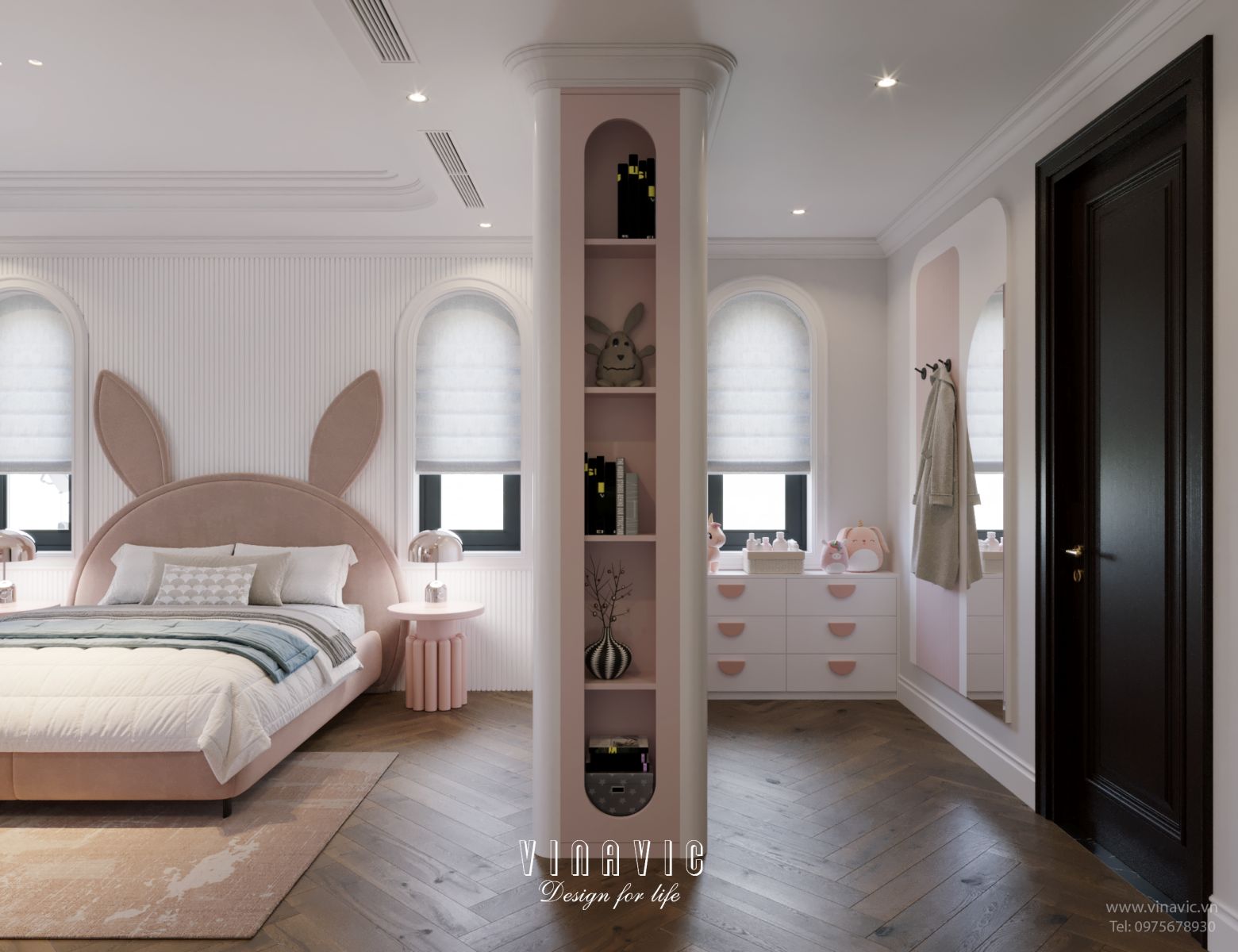 Thiết kế nội thất địa trung hải biệt thự 3 tầng 16x10m NT2334