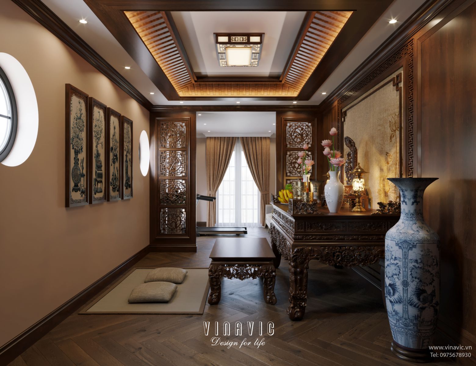 Thiết kế nội thất địa trung hải biệt thự 3 tầng 16x10m NT2334