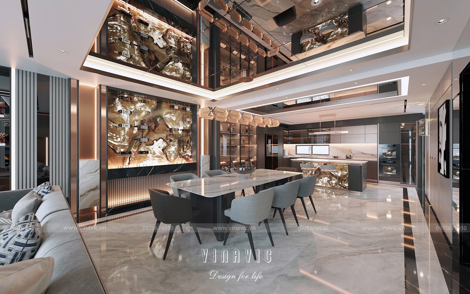 Mẫu Thiết Kế Nội Thất Luxury Modern Sang Trọng NT2347