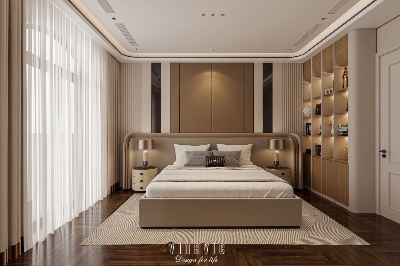 hối cảnh phòng ngủ nội thất Vinhomes Ocean Park (CĐT Mr Tuấn - Hà Nội) NT2348