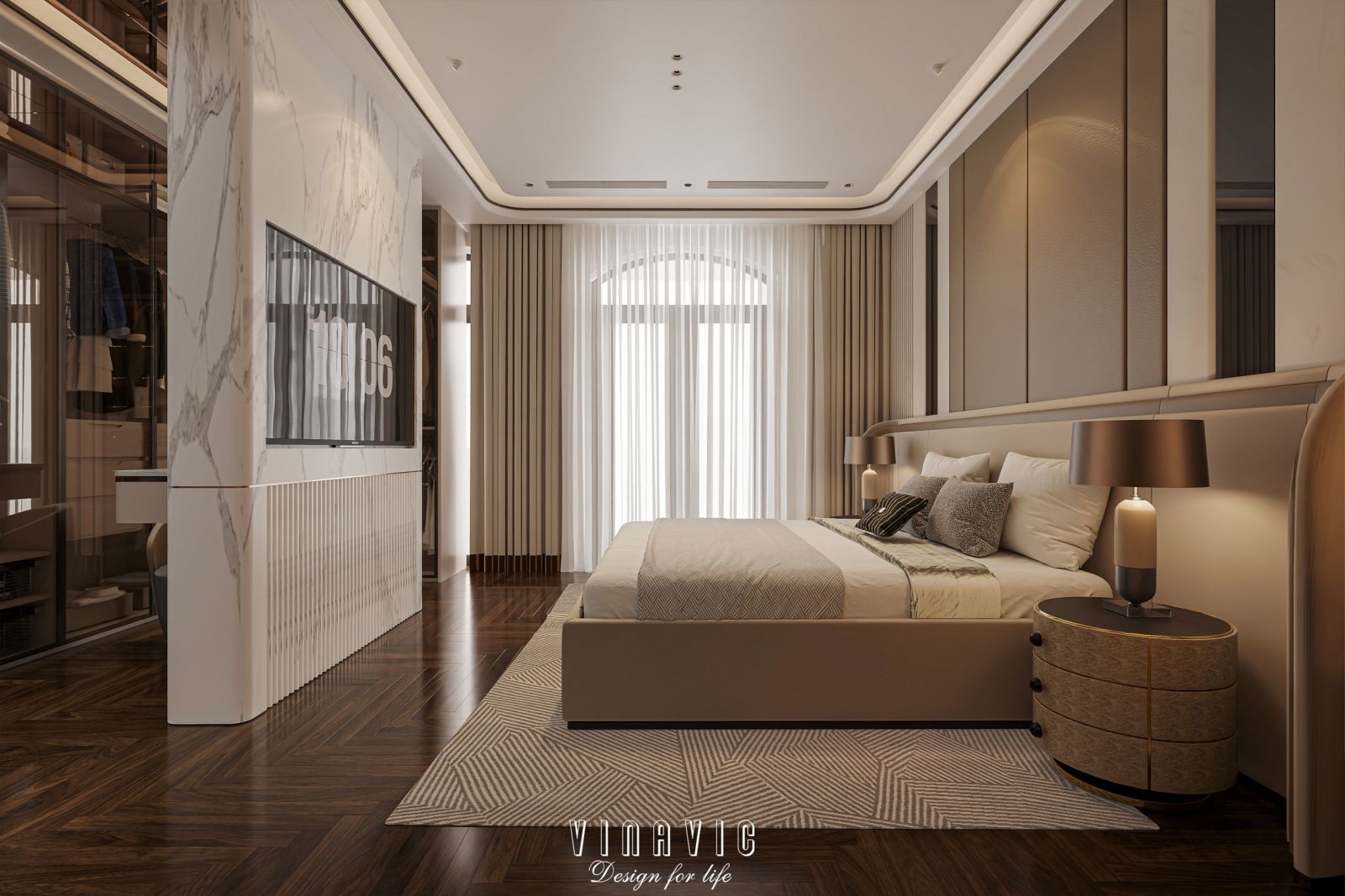 Nội thất hiện đại thường sử dụng các vật liệu tự nhiên như gỗ, đá và da