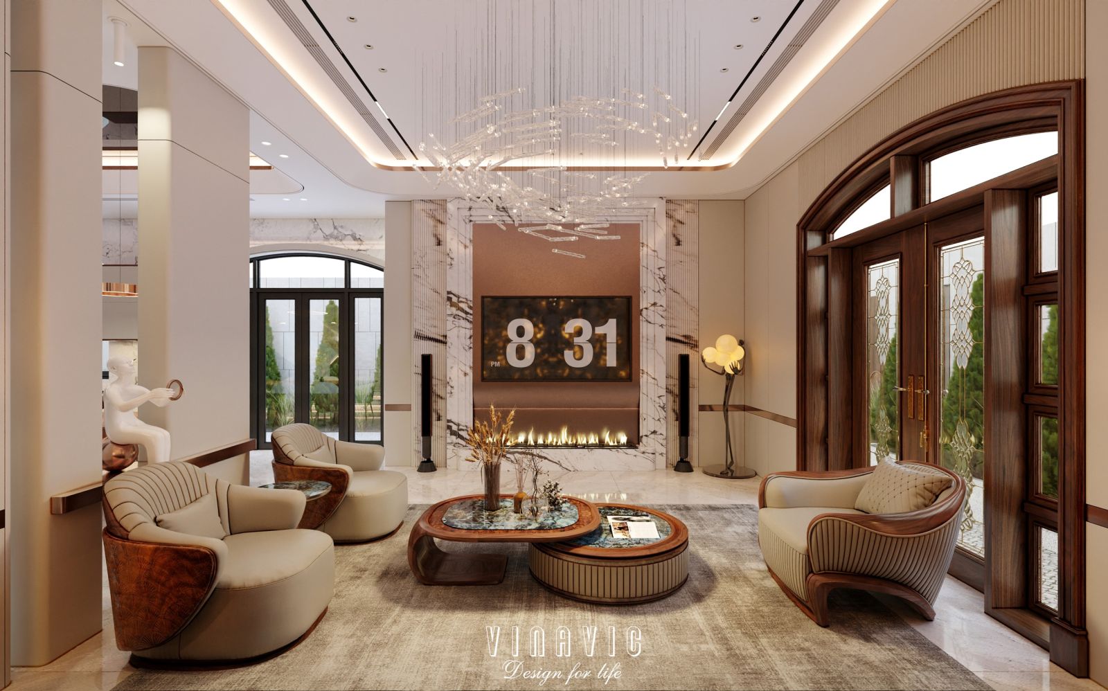 Màu sắc trung tính là một trong những đặc trưng nổi bật của phong cách hiện đại