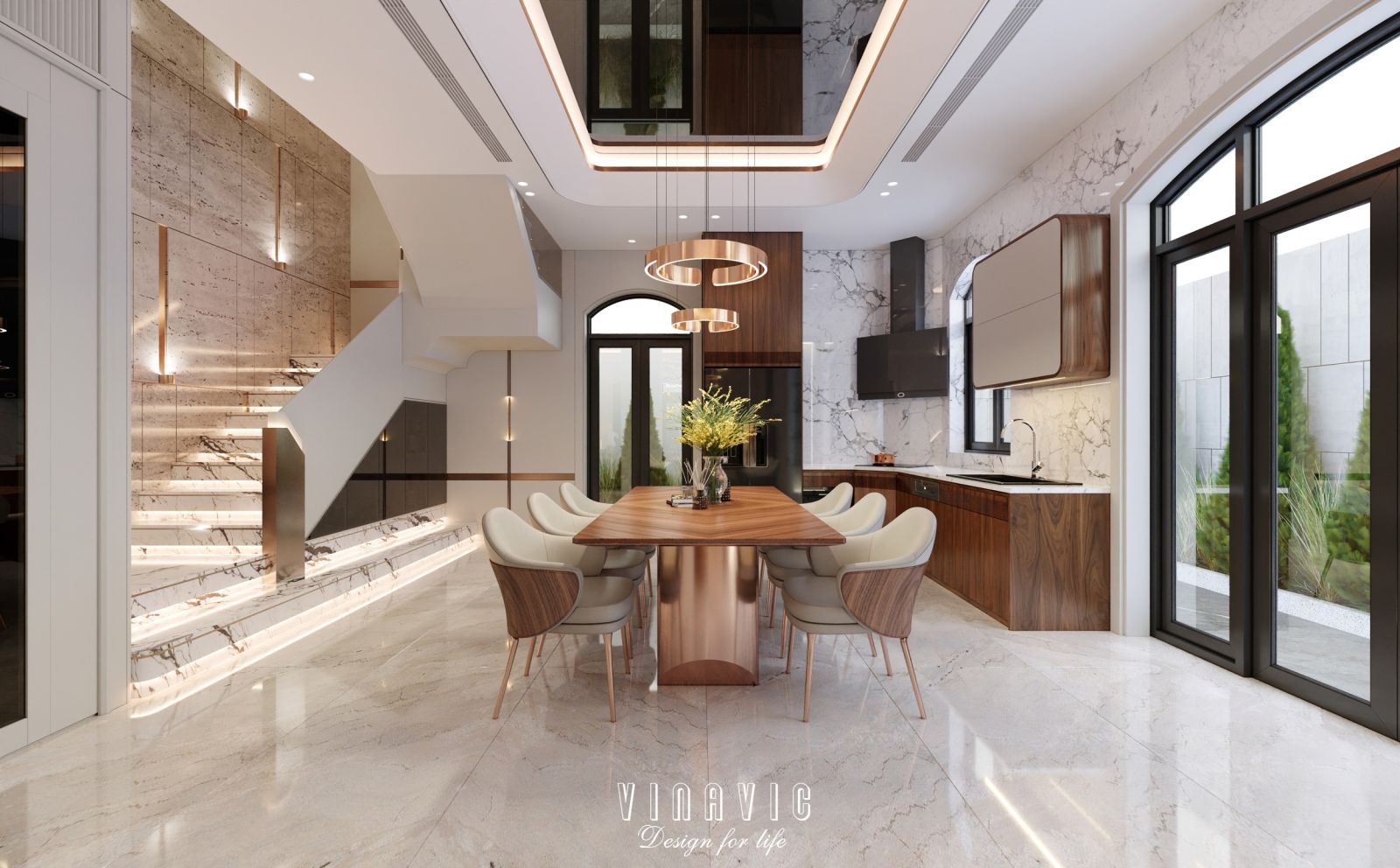 Nội thất hiện đại phòng bếp