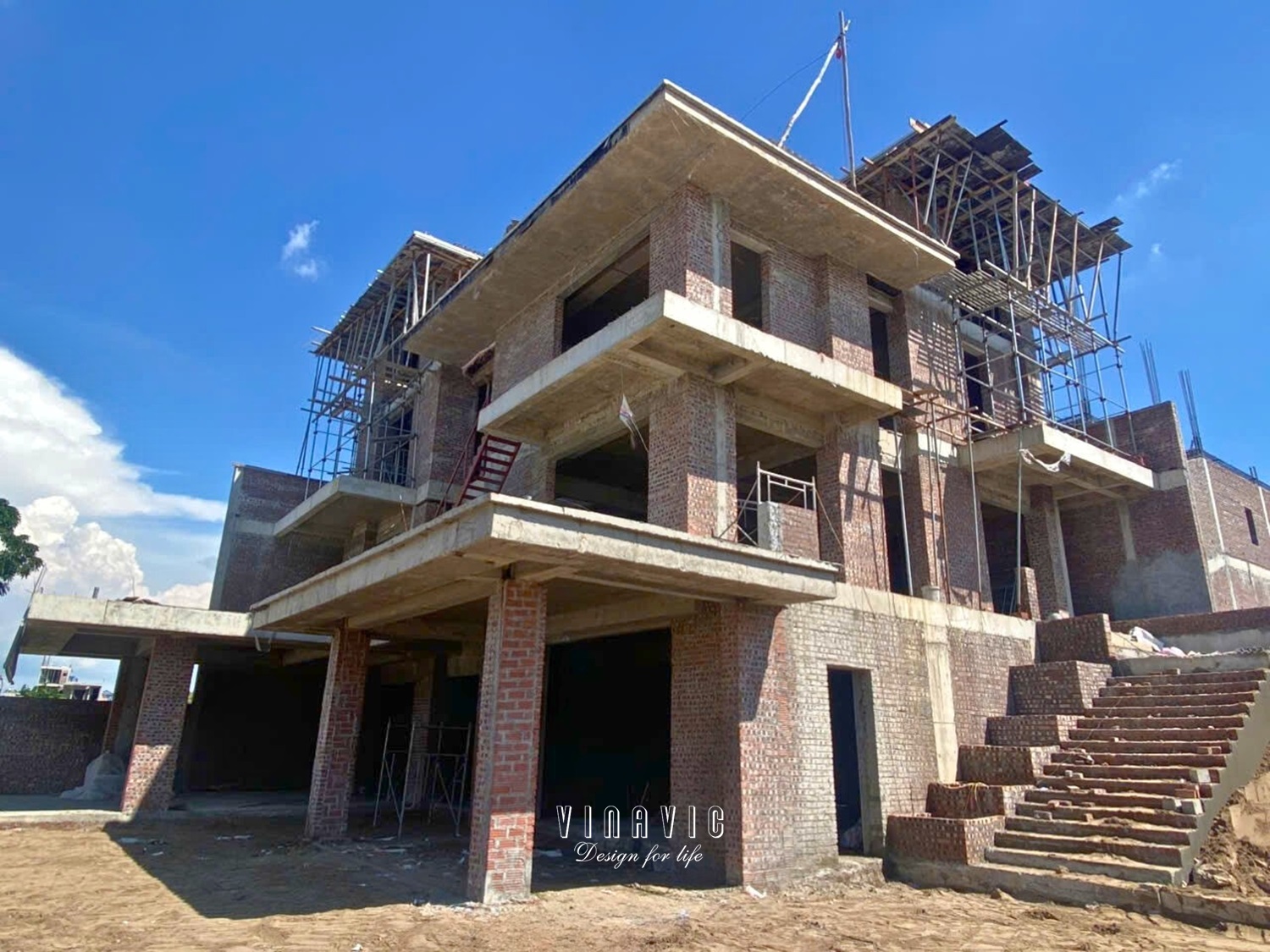 Thi công biệt thự 4 tầng hiện đại 22m x 17m (CĐT: Mr.Lưu- Hải Dương) TCBT2250