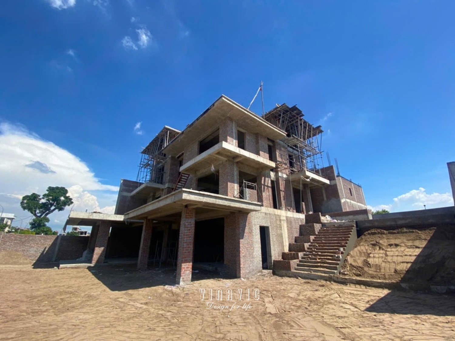 Thi công biệt thự 4 tầng hiện đại 22m x 17m (CĐT: Mr.Lưu- Hải Dương) TCBT2250