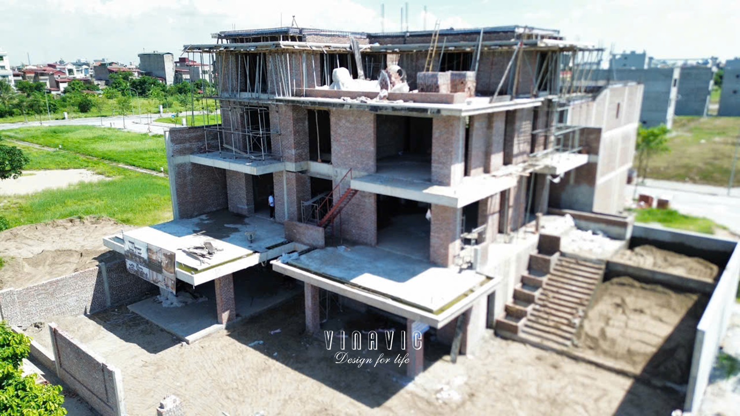 Thi công biệt thự 4 tầng hiện đại 22m x 17m (CĐT: Mr.Lưu- Hải Dương) TCBT2250