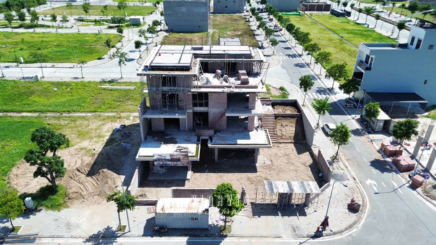 Thi công biệt thự 4 tầng hiện đại 22m x 17m (CĐT: Mr.Lưu- Hải Dương) TCBT2250