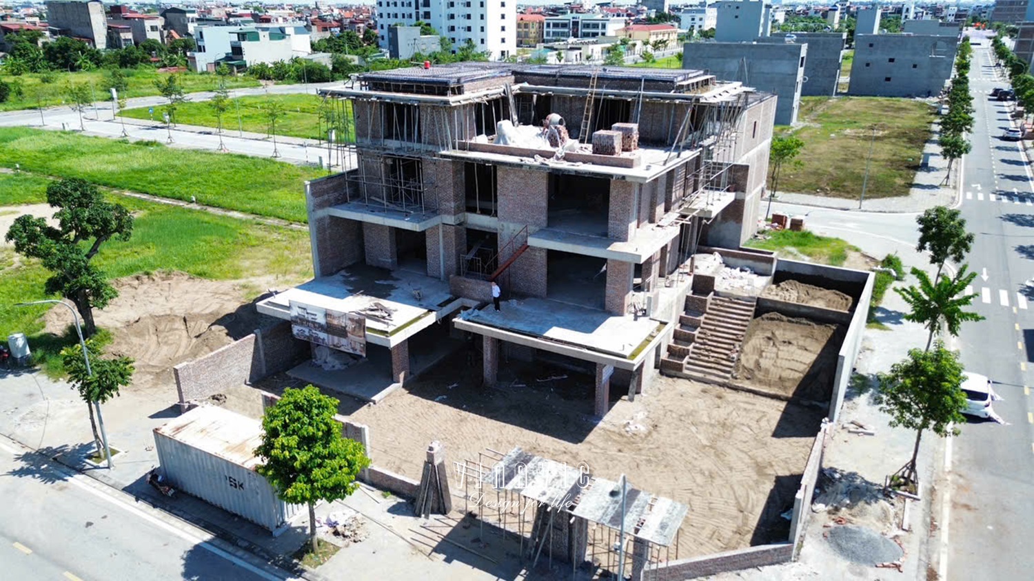 Thi công biệt thự 4 tầng hiện đại 22m x 17m (CĐT: Mr.Lưu- Hải Dương) TCBT2250