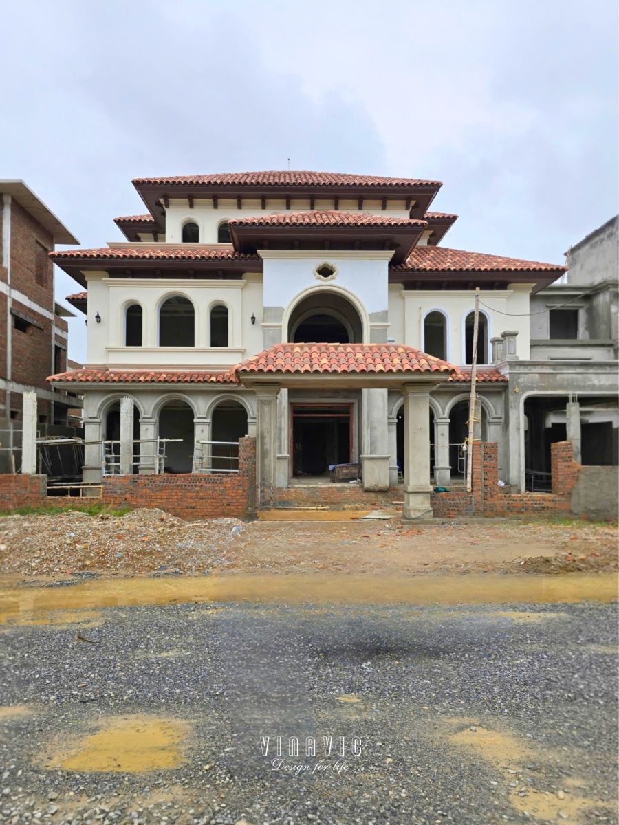 Thi công biệt thự 3 tầng Địa Trung hải (CĐT: Mrs.Vinh - Thanh Hóa) TCBT2254