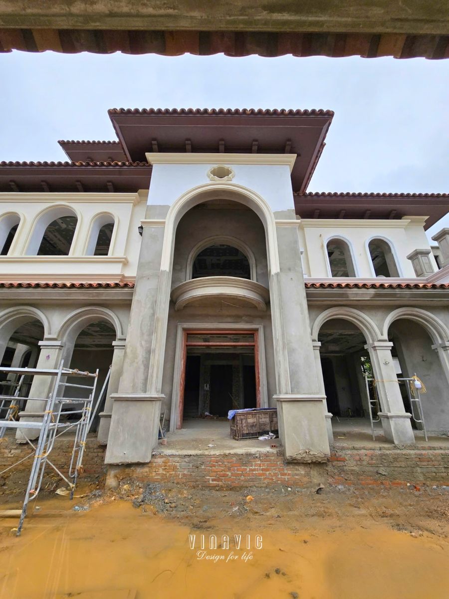 Thi công biệt thự 3 tầng Địa Trung hải (CĐT: Mrs.Vinh - Thanh Hóa) TCBT2254