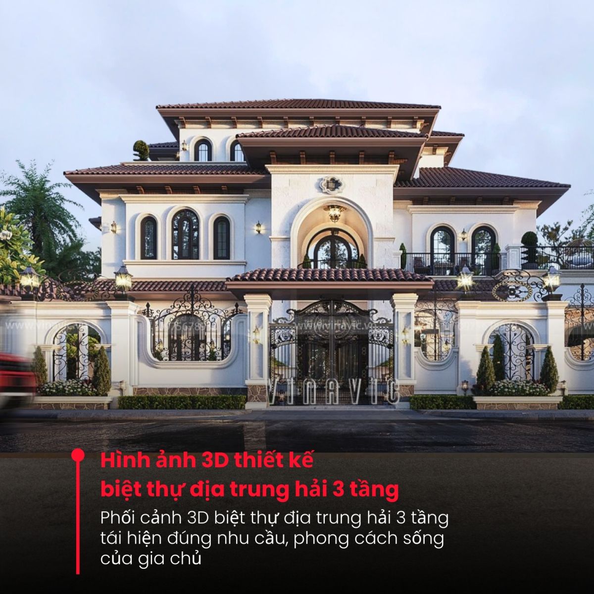 Thi công biệt thự 3 tầng Địa Trung hải (CĐT: Mrs Vinh- Thanh Hóa) TCBT2254