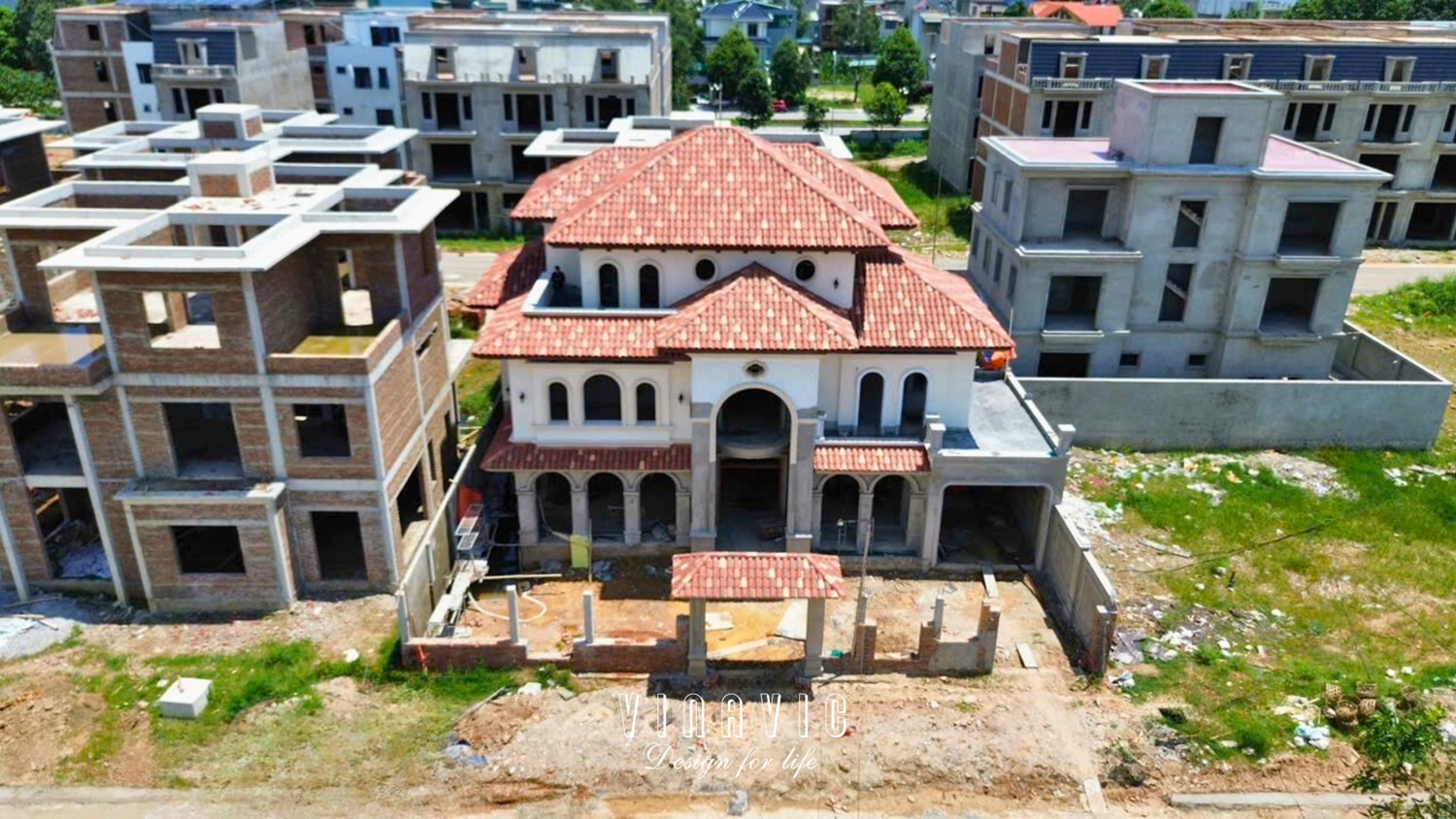 Thi công biệt thự 3 tầng Địa Trung hải (CĐT: Mrs.Vinh - Thanh Hóa) TCBT2254