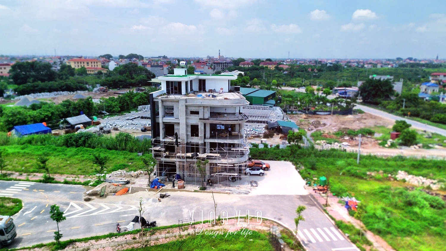 Thi công biệt thự 4 tầng 1 tum hiện đại 240m2 (CĐT: Mr Đại - Hưng Yên) BT2255