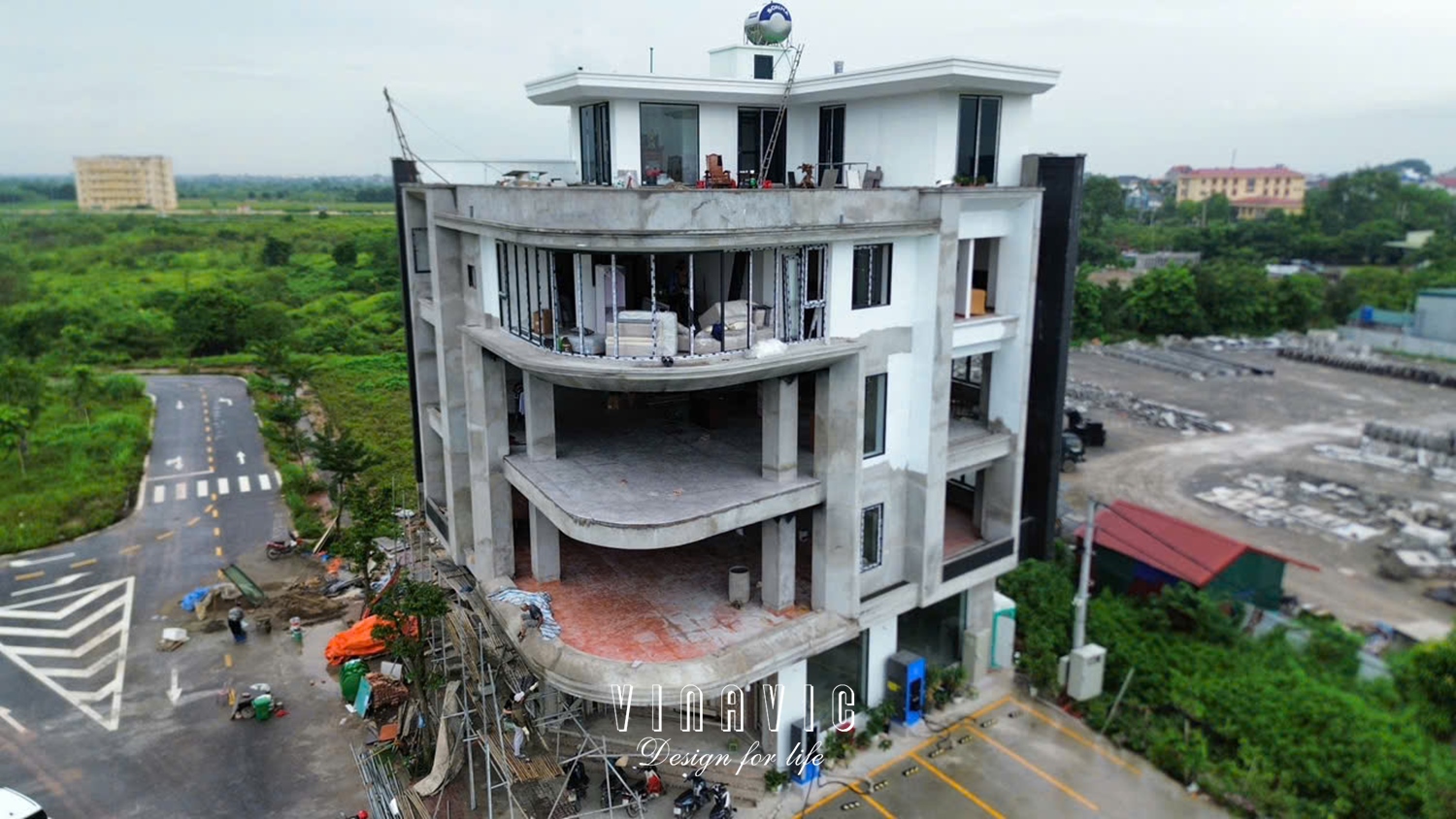 Thi công biệt thự 4 tầng 1 tum hiện đại 240m2 (CĐT: Mr Đại - Hưng Yên) BT2255