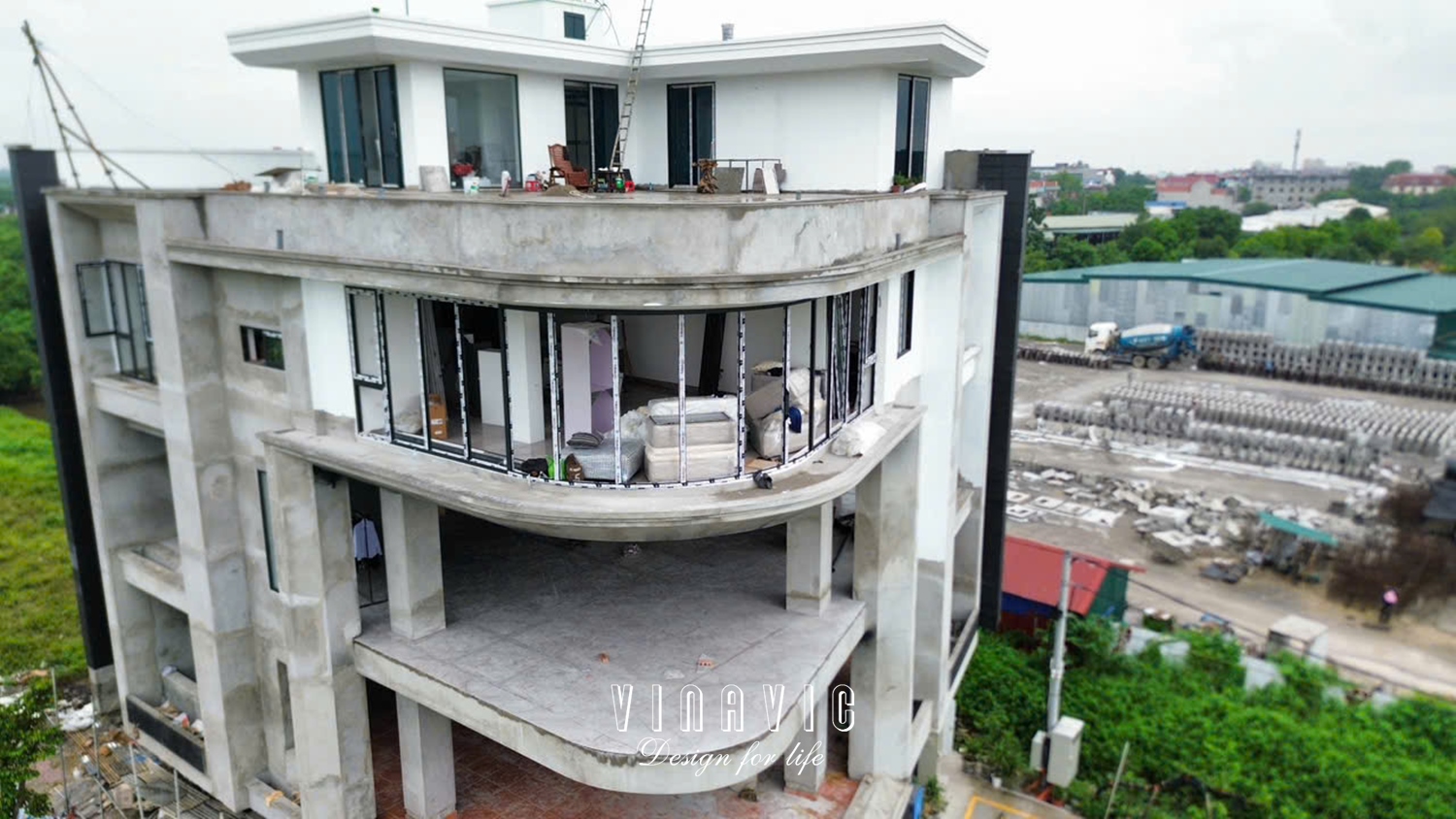 Thi công biệt thự 4 tầng 1 tum hiện đại 240m2 (CĐT: Mr Đại - Hưng Yên) BT2255