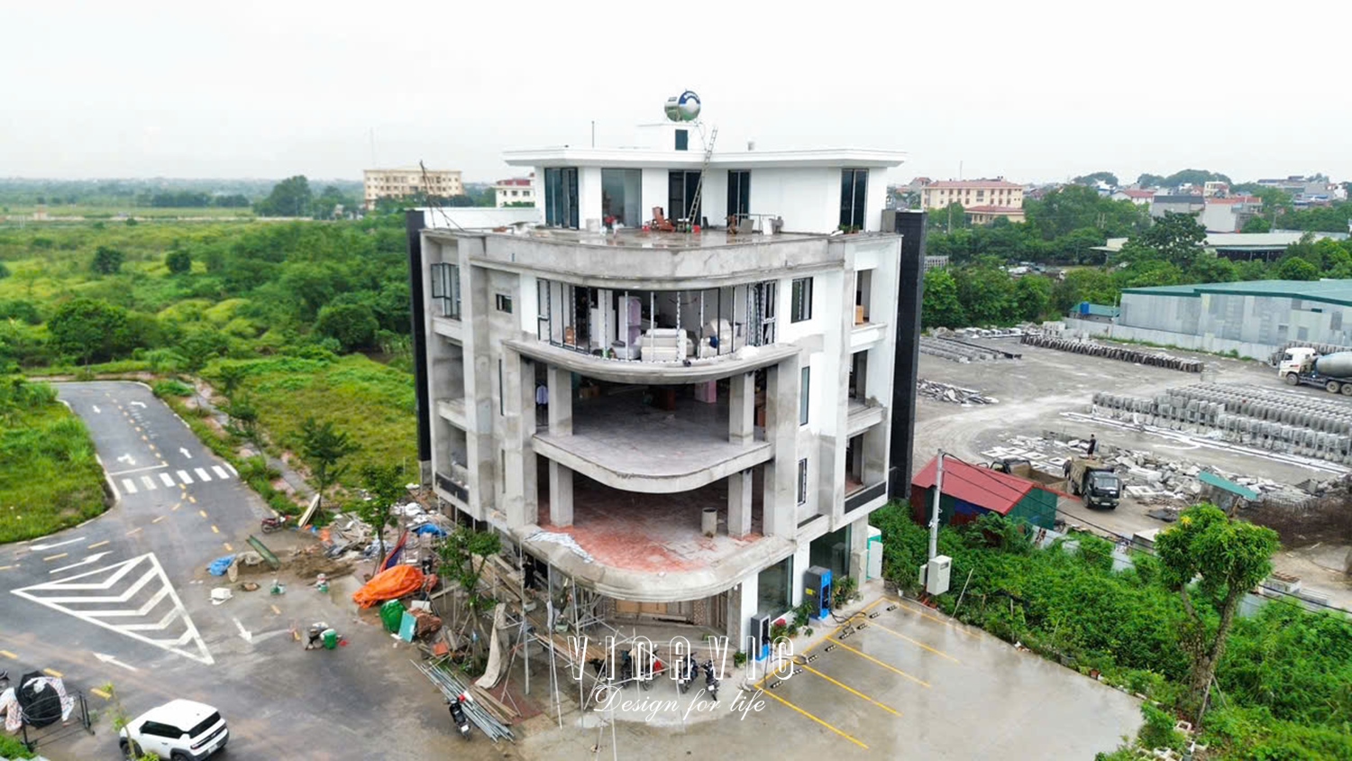 Thi công biệt thự 4 tầng 1 tum hiện đại 240m2 (CĐT: Mr Đại - Hưng Yên) BT2255