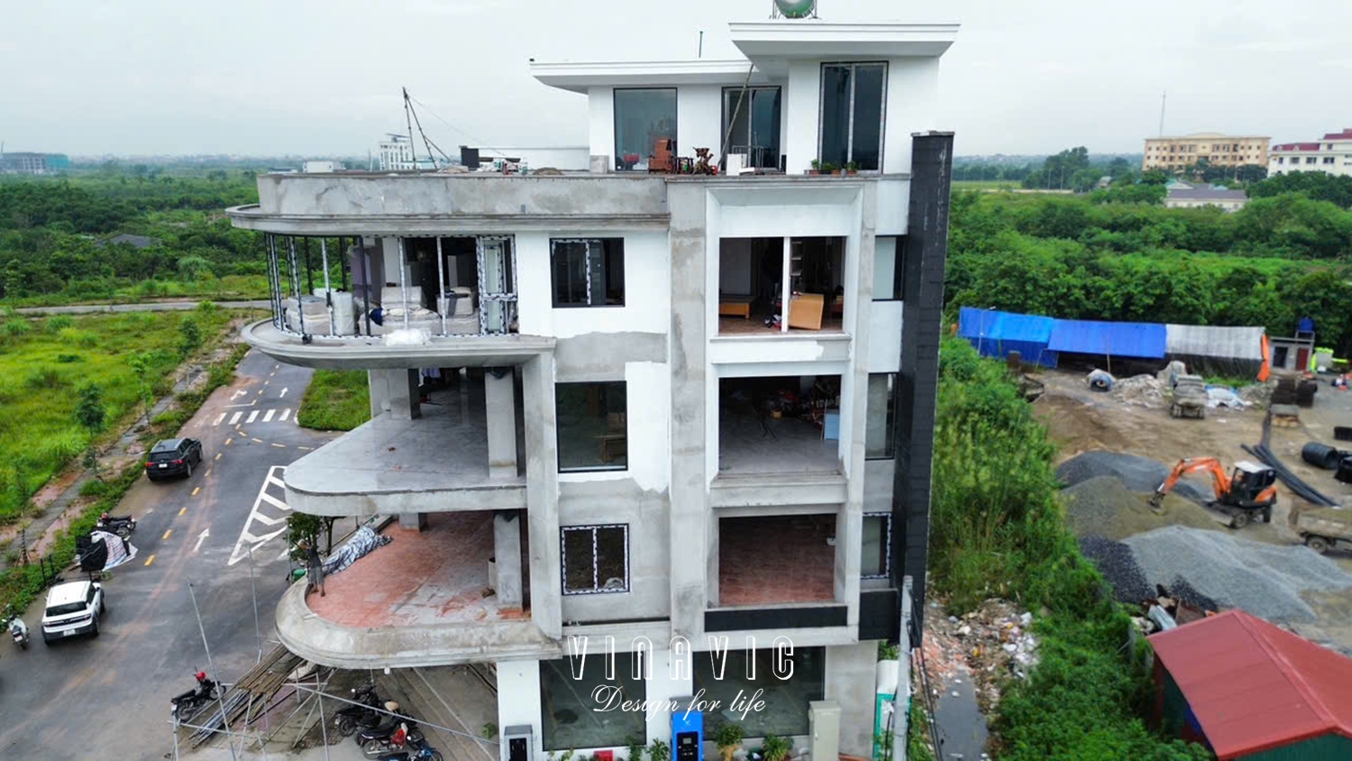 Thi công biệt thự 4 tầng 1 tum hiện đại 240m2 (CĐT: Mr Đại - Hưng Yên) BT2255