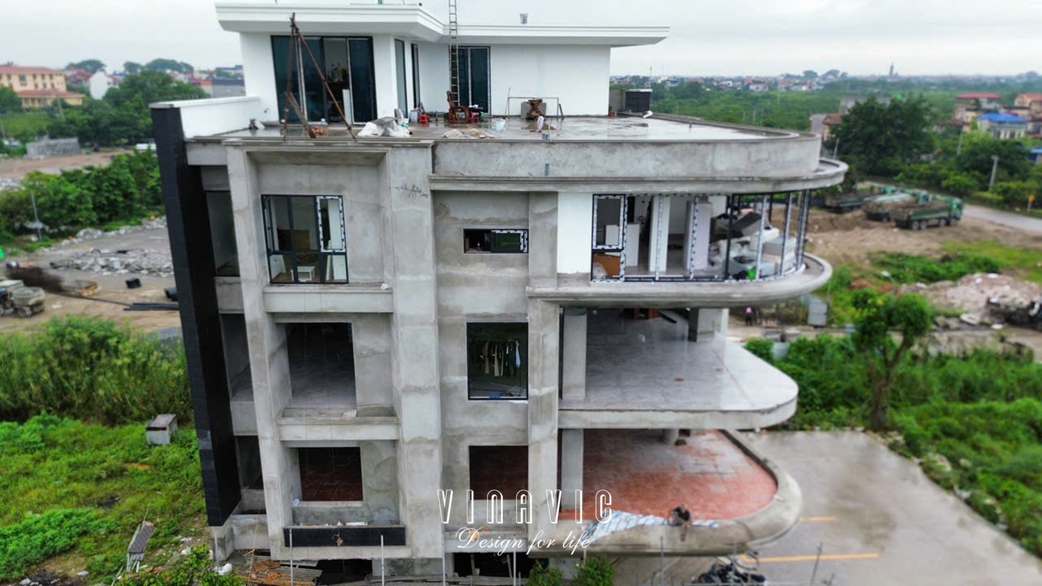 Thi công biệt thự 4 tầng 1 tum hiện đại 240m2 (CĐT: Mr Đại - Hưng Yên) BT2255