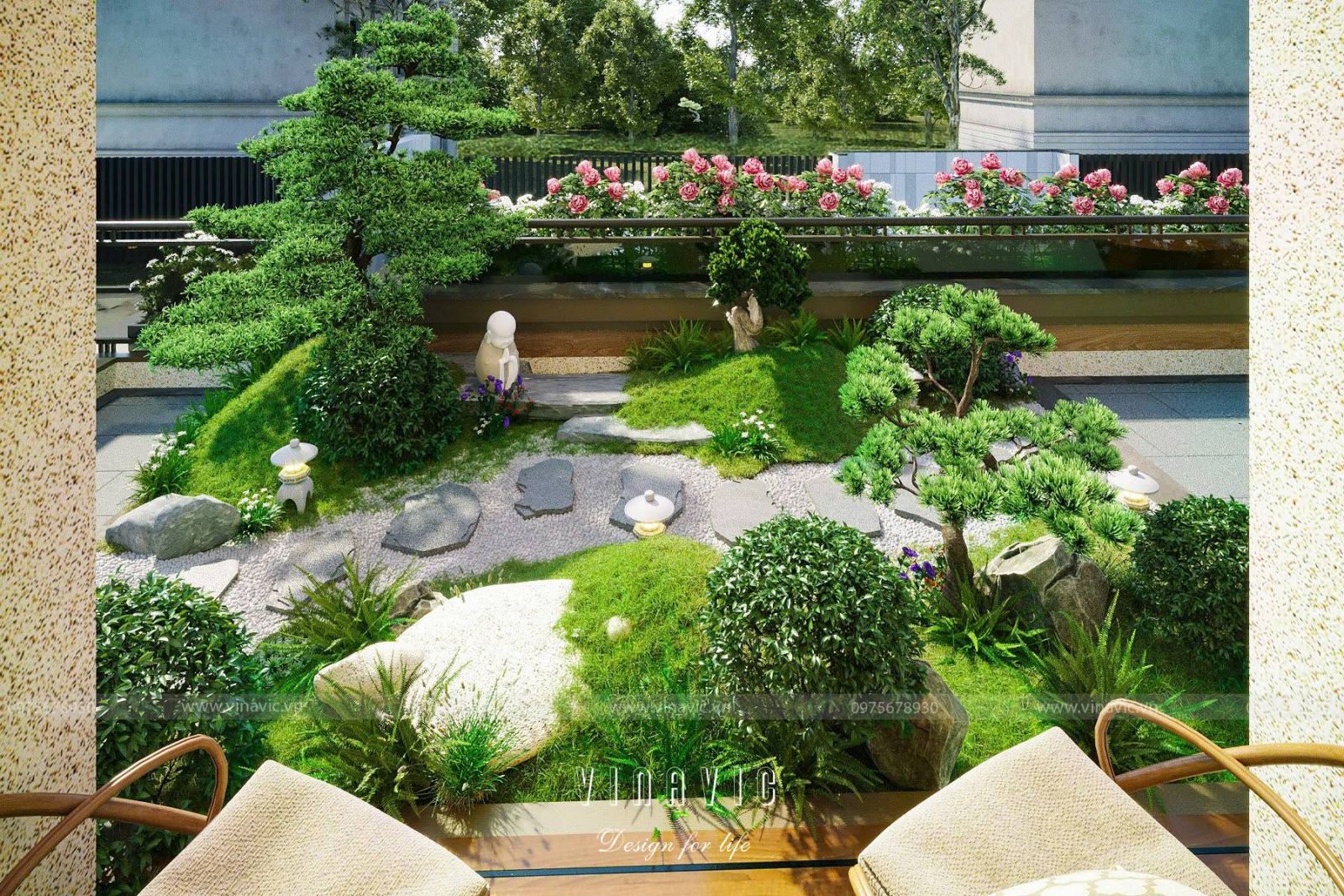 Sắc hoa nở rộ, đón bình minh ngay hiên nhà