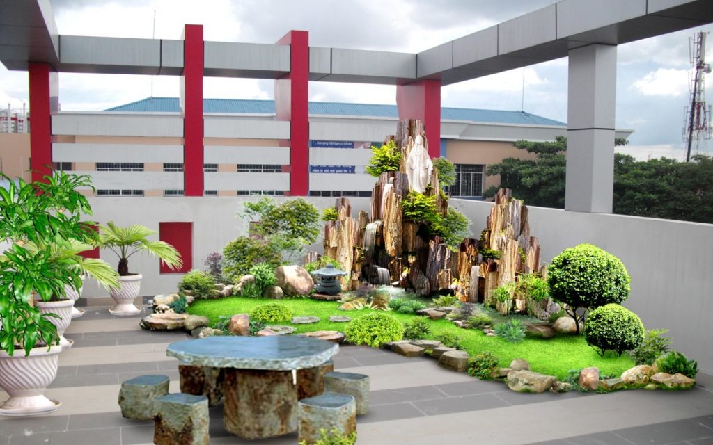 tiểu cảnh ban công sân thượng nổi bật