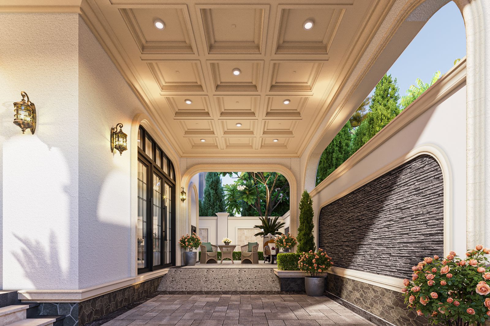 Điểm nhấn kiến trúc nổi bật của dự án cảnh quan sân vườn TCSV2006