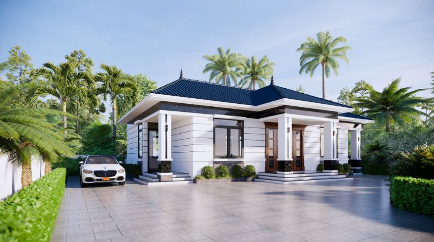 Nhà 2 mặt tiền 1 tầng 4 phòng ngủ