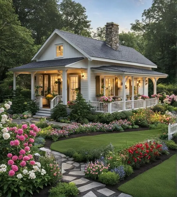 Vai trò của vườn hoa trước nhà trong tổng thể kiến trúc