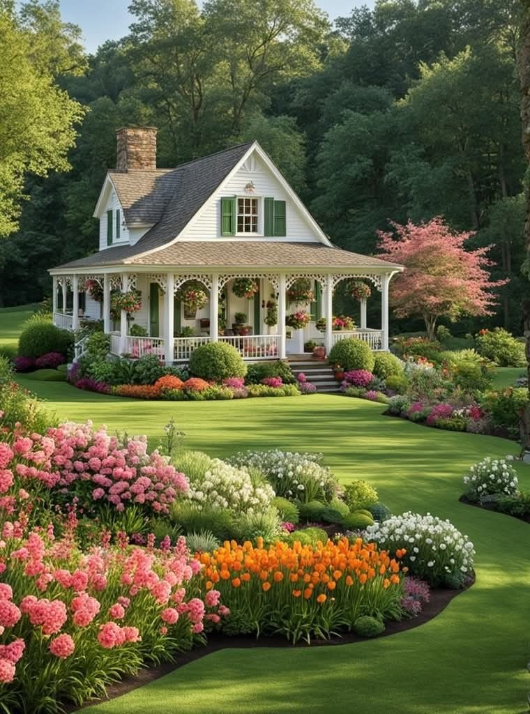 Vườn hoa trước nhà – điểm nhấn sang trọng cho mặt tiền