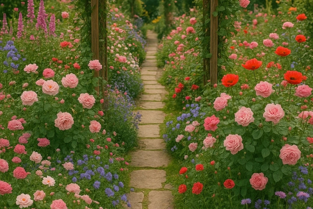 Bố trí hoa và cây xanh tạo cảnh quan mềm mại, gần gũi